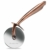 AiHom Pizzaschneider aus Edelstahl Pizzaroller Pizzamesser Pizzarad Pizza Cutter mit ovaler Griffform für angenehme Handhabung - 1
