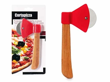 Anik-Shop PIZZAMESSER 21cm in Form Einer Axt Pizzaschneider Pizzaroller Pizza Roller 94 - 3