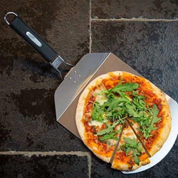 Argon Tableware Klappbare Pizzaschaufel/Pizzapaddel. Edelstahlblatt, ergonomischer Handgriff - 6