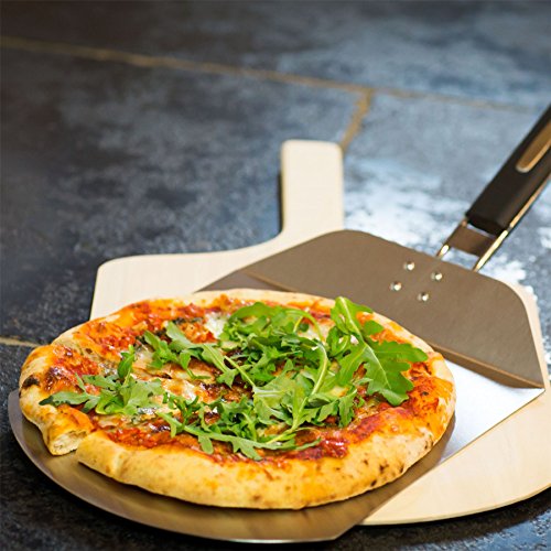 Argon Tableware Klappbare Pizzaschaufel/Pizzapaddel. Edelstahlblatt, ergonomischer Handgriff - 7