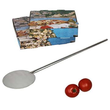 Beeketal Gastro Pizzaschaufel aus Edelstahl Ø 200 mm Schaufel Durchmesser, 100 cm Gesamtlänge, Gewicht: ca. 680g, keine Scharfen Kanten - 3