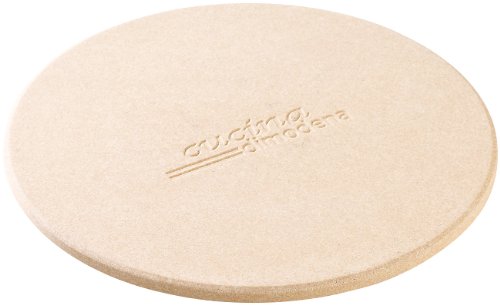 Cucina di Modena Grillstein: Runder Pizzastein mit Aluminium-Servierblech, Ø 26 cm (Pizza Stone) - 4