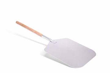 culinario Pizzaschaufel mit Holzgriff, Pizzaheber aus Aluminium, 35,5 x 30,5 cm, Stiellänge: 43 cm - 6