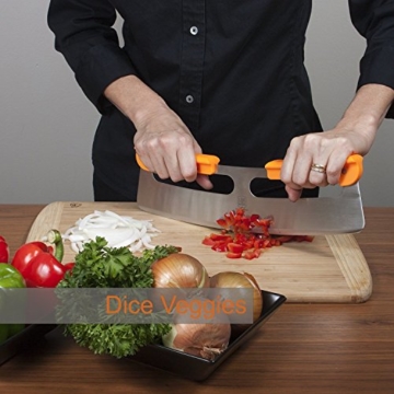 Der Ultimate 35,5 cm Pizzaschneider/Slicer. Scharfe Messerklinge mit Schutzhülle. Einzigartige Design bietet einen geschützteren Griff als bei Wiegemesser. Premium-Edelstahl in bester Qualität - 4