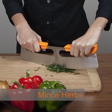 Der Ultimate 35,5 cm Pizzaschneider/Slicer. Scharfe Messerklinge mit Schutzhülle. Einzigartige Design bietet einen geschützteren Griff als bei Wiegemesser. Premium-Edelstahl in bester Qualität - 5