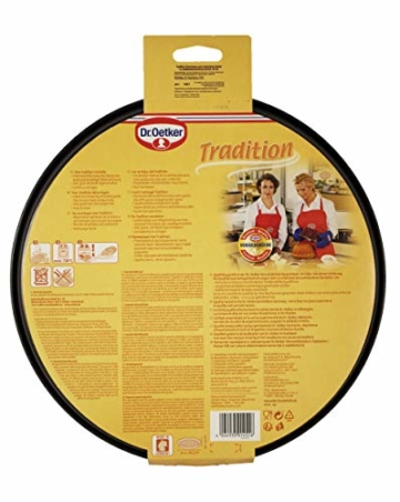 Dr. Oetker Pizzablech Ø 28 cm mit Antihaft-Wirkung, Backblech für tiefgekühlte & selbstgemachte Pizza, rund & antihaftbeschichtet, Menge: 1 Stück - 8