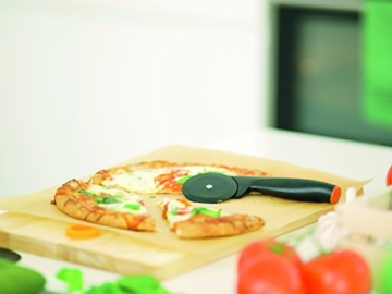 Fiskars Pizzaschneider mit hochwertigem Kunststoff-Schneidrad, 19 cm, Functional Form, Schwarz/Orange, 1019533 - 3