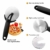 FUKTSYSM Pizzaschneider - New Edelstahl Pizzaschneider, Pizzarad - Pizza Cutter aus Edelstahl Räder und Silikon Griff, Mit Fingerschutz, Unterstützung für die Reinigung der Spülmaschine - 4