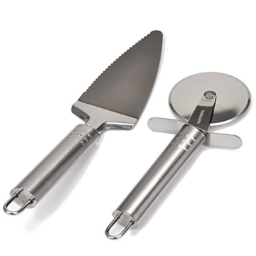 GRÄWE® Pizzastein / Brotbackset für Backofen inkl. Pizzaschieber aus Bambus - 4