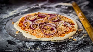Grillfuerst Pizzablech rund aus Edelstahl - Durchmesser 31 cm - zur Vorbereitung und dem Transport des Pizzateiges - 6