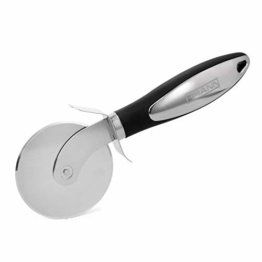 HMANN Pizzaschneider Pizzaroller Pizzarad Pizza Cutter mit Stabiler runder scharfer Edelstahlklinge und Fingerschutz Kunststoff/Edelstahl - 1