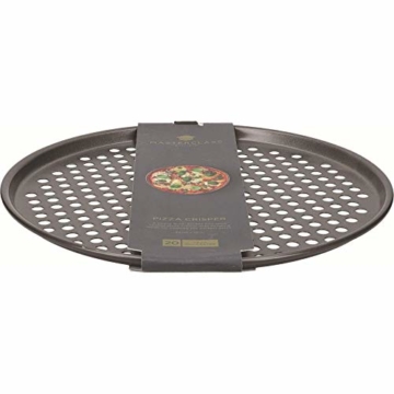 KitchenCraft Antihaft-Pizza-Backblech mit Löchern, edelstahl, grau, 32 x 32 x 1 cm - 4