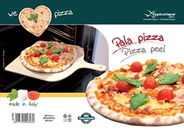 MAAJ® PIZZASCHIEBER/PIZZASCHAUFEL/PIZZABRETT FÜR FLAMMKUCHEN AUS BIRKENSPERRHOLZ MINI - 4
