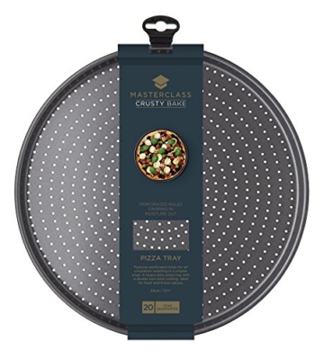 Master Class Crusty Bake Antihaft-Pizzablech/Knusperblech, Stahl, grau, 32 x 32 x 1,4 cm - 2