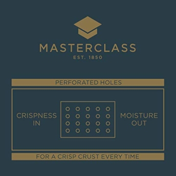 Master Class Crusty Bake Antihaft-Pizzablech/Knusperblech, Stahl, grau, 32 x 32 x 1,4 cm - 5