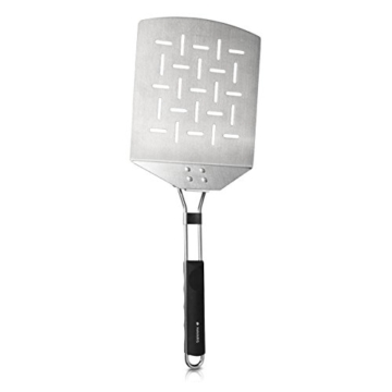 Navaris Pizzaschaufel faltbar aus Edelstahl - 44x18,5cm - Faltbare Schaufel mit extragroßer Fläche für Pizza Brot Flammkuchen - auch für Grill - 7