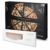 Navaris Pizzastein und Wiegemesser Set - Pizza Stein 38x30cm aus Cordierit - für Pizza Brot Flammkuchen - inkl. Pizzaschneider 35cm Edelstahl Klinge - 7
