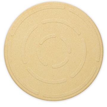 Navaris Pizzastein XXL für Backofen Grill aus Cordierit - Pizza Stein groß für Ofen Brot Backen Flammkuchen - Gasgrill Herd Steinplatte rund Ø 35cm - 5