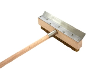 Pizzaofenschaber mit Bürste + Pizzaschaufel Edelstahl Ø 20 cm 80 cm - 3