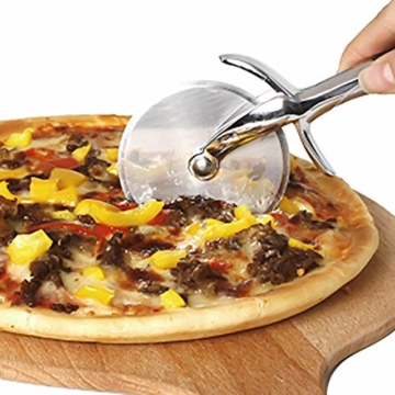 Pizzaschneider Rad, Jmege Küche Edelstahl Pizzaschneider mit rutschfestem Griff - 8