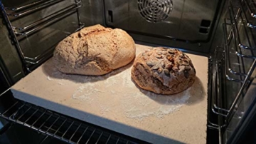 Pizzastein Brotbackstein Flammkuchenplatte aus Speicherschamotte, Für E-Herde - 6