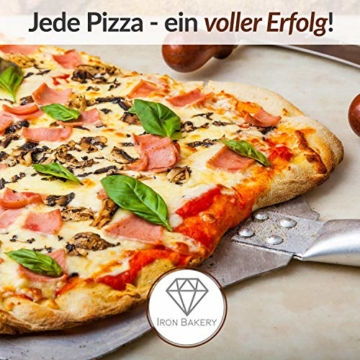 Profi Pizzaschaufel mit extra stabilem Griff aus Eichenholz [66cm] - Hochwertiger Pizzaschieber für perfekt gebackene Pizzen - 5