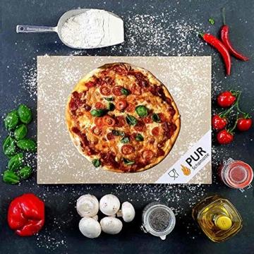 PUR Schamotte® Pizzastein für Gas-Grill 40 x 30 x 2 cm Backofen Brotbackstein Rechteckig Schamott - 2