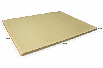 RADOLEO® Pizzastein L aus Cordierit - Premium Set mit Pizza-Roller & Pizzaschaufel | für Gas Grill & Back-Ofen | edle Verpackung | 38x30x1,3cm - 3