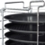 Relaxdays Pizzablech im 4er Set HBT: 20 x 32 x 32 cm Pizzabäcker-Set mit 4 Backblechen und Ständer als Pizza-Backblech und Flammkuchen Blech rundes Pizzabackblech mit Antihaftbeschichtung, anthrazit - 6