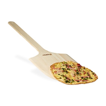 Relaxdays Pizzaschieber XXL aus Holz mit extra langem Griff HBT ca. 1 x 30 x 78 cm Pizzaschaufel für Pizzaofen Pizzaheber als ideales Zubehör zum Pizzabrett auch als Pizzateller oder Pizzabrett, natur - 3