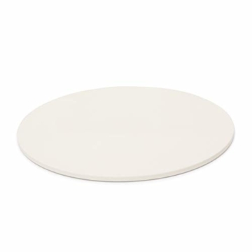 Relaxdays Pizzastein rund, Steinplatte für Pizza & Flammkuchen, Backstein für Ofen & Grill, Cordierit, 33 cm Ø, beige - 3