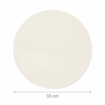 Relaxdays Pizzastein rund, Steinplatte für Pizza & Flammkuchen, Backstein für Ofen & Grill, Cordierit, 33 cm Ø, beige - 4