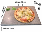 Splittprofi Brotbackstein/Pizzastein aus Naturstein 40 cm x 30 cm x 2 cm Made in Germany Grill o Backofen - 1