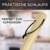 SQUALIPRODU ® Pizzaschieber - Pizzaschaufel aus rostfreiem Edelstahl und Pappelholz - stabiles Gewinde & robuster Holzstab - extra lang - entgratet - Schlaufe zum Aufhängen - 6