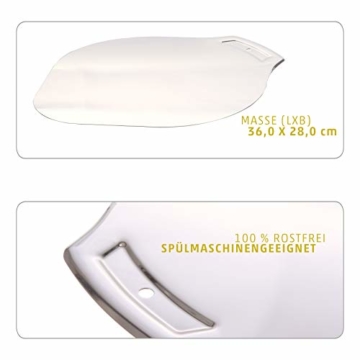 Tortenretter Kuchenheber Edelstahl Made in Germany – Pizzaschieber Pizzaheber zum mühelosen Heben von Pizza in und aus dem Ofen – Tortenheber für perfekte Kuchen und Torten - 5