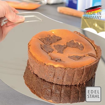 Tortenretter Kuchenheber Edelstahl Made in Germany – Pizzaschieber Pizzaheber zum mühelosen Heben von Pizza in und aus dem Ofen – Tortenheber für perfekte Kuchen und Torten - 6