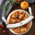 UTHANDO & PASSION 30 cm Wiegemesser/Pizzaschneider - 5 Jahre Garantie - Kraftsparend & Schnell - 2