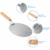 Weeygo Edelstahl-Radschneider mit Holzgriff, zum Backen von Pizza und Kuchen auf Ofen und Grill, 3 Stück, silberfarben - 3