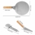 Weeygo Edelstahl-Radschneider mit Holzgriff, zum Backen von Pizza und Kuchen auf Ofen und Grill, 3 Stück, silberfarben - 7