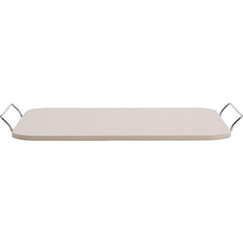 Westmark Pizzastein/Brotbackstein mit Untersatz, Maße: 38 x 30 cm, Rechteckig, Unglasierte Keramik, Beige, 32422260 - 2