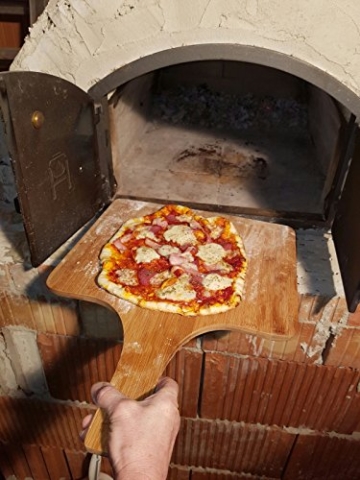 XXL Bambus Pizzaschieber - Pizzaschaufel für Familienpizzen und mehr (50x38cm) - 6