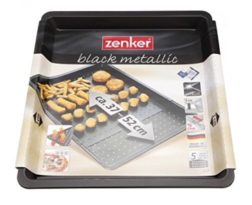 Zenker Backblech perforiert (52-37 cm x 33 cm), Ofenblech, ausziehbar & verstellbar, Lochblech, universal geeignet für Baguette, Kuchen, Pizza & Plätzchen - 4