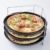 Zenker Pizzaset 4-teilig, 3 x Pizzablech mit Ständer, Pizzabackblech, rund (Ø 29 cm) & beschichtet, für 5 Pizzen & Flammkuchen gleichzeitig im Backofen - 2